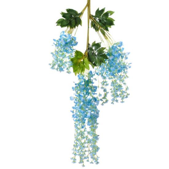 Искусственные цветы глицинии, виноградная лоза, шелковый цветок, свадебный сад, вечеринка, подвесной декор, живой городской модный домашний декор