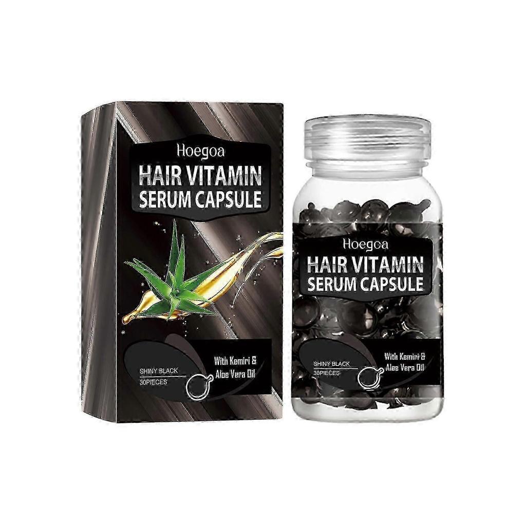 Hoegoa hair essential oil care black capsule, repair dry and frizzy hair, strong and solid hair, smooth care