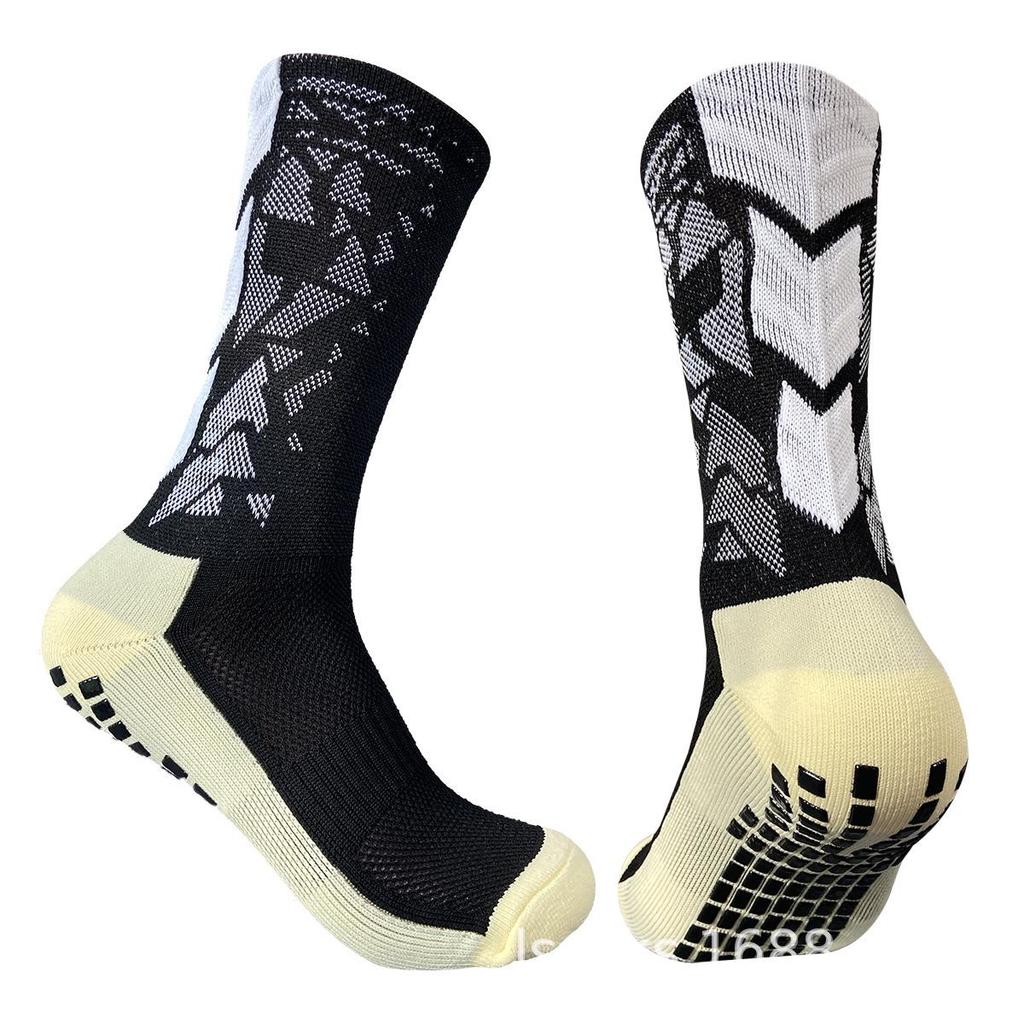 Silicone Non-slip Grip Socks for Men: Football, Basketball, Cycling - Thickened, Towel Bottom Sports Socks