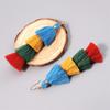 Ethnic Gradient Boho Ear Stud Dangle Drop Earrings Multilayer Drop Long Tassel Earrings Bohemian