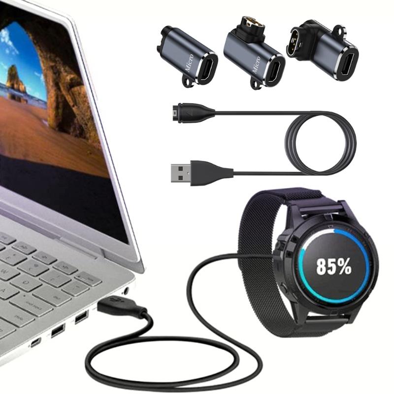 Удобный USB C Адаптер-зарядное устройство для умных часов 7 6S 6 5S 5 955 965 45 45S 245, В комплекте с пылезащитными колпачками и ремешком