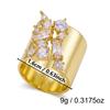 Design Sense Zircon Geometric Rings for Women Men Brass Gold Plated Big Flower Rings Luxury Female Jewelry Party Accessories