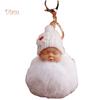 VANA Shop Cute Sleeping Baby Fluffy Pompom Plush Doll Hanging Pendant Key Ring Keychain
