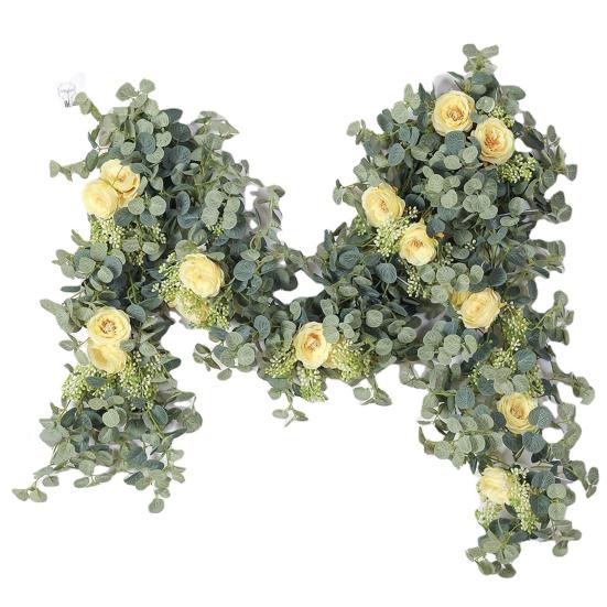 Искусственная лоза Реалистичная искусственная цветочная гирлянда Элегантная искусственная роза для украшения свадебной вечеринки