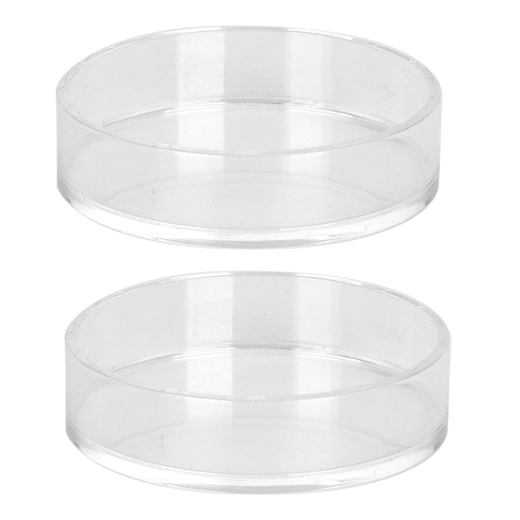 2PCS Aquarium Shrimp Feeding Dish Bowls Acrylic Fish Tank Feeder Round for Pet Turtle