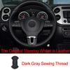 Sewing Car Steering Wheel Cover Volant Funda Volante For Volkswagen VW Gol Tiguan Passat B7 Passat CC Touran Jetta Mk6 Non-slip