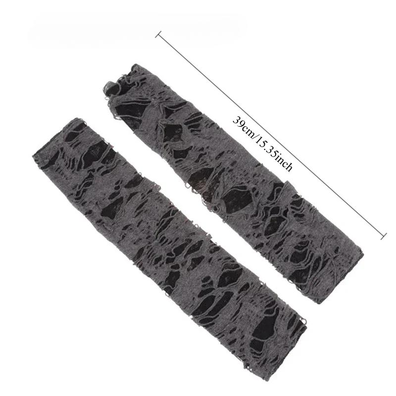 Casaul сломанные перчатки с разрезами сексуальные готические перчатки без пальцев перчатки для Хэллоуина черные рваные отверстия декор косплей перчатки для взрослых