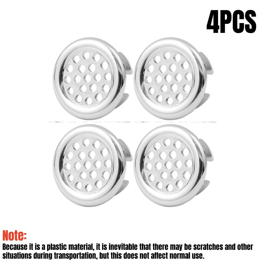 2/4/6 шт. Крышка кольца перелива раковины Замена Отделка для раковины в ванной Круглое сетчатое кольцо Пластиковая крышка отверстия перелива Кухонные аксессуары