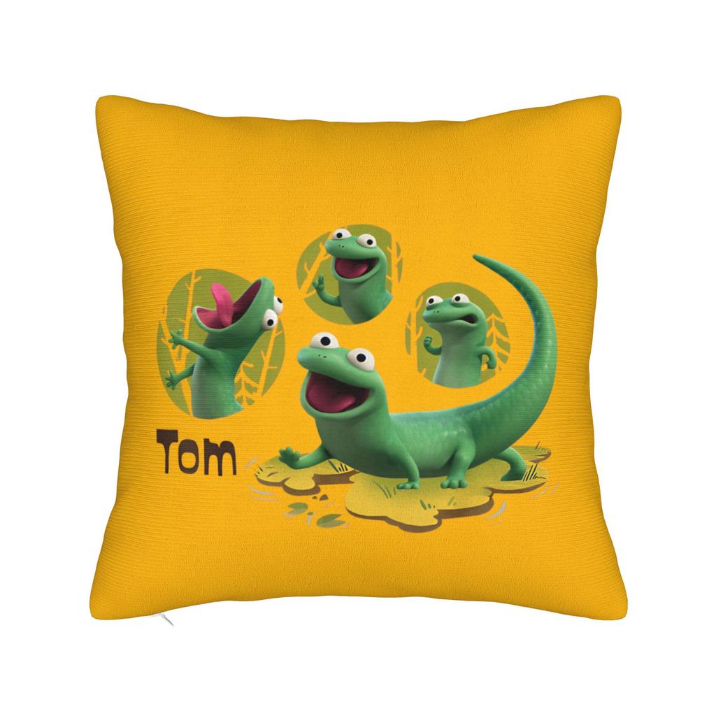 Retro Cartoon Tom Lizard Hoppers Square Pillow Case Cushion Cover Awesome Polyester Decorative Pillowcase for Home x