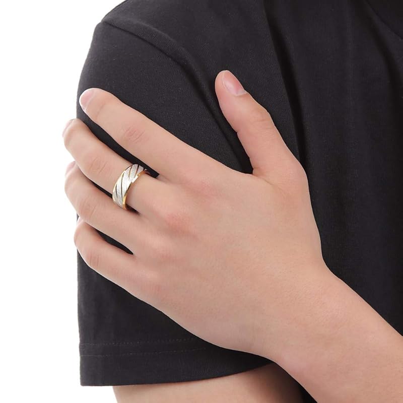 [sakuto] кольцо мужское кольцо мужское нержавеющая сталь простое золото серебро золото Нет. 10-31 саржа (золото, 23)