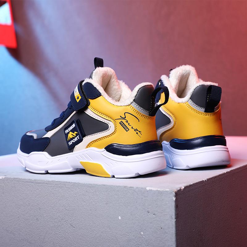 Детские зимние хлопковые теплые зимние ботинки. Зимняя хлопковая обувь с низким берцем. Спортивная повседневная обувь.