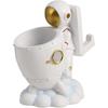 Resin Astronaut Sculpture Pen Holder Pencil Organizer Cosmetic Brush Holder Decorative Pen Box Makeup Brush Pot