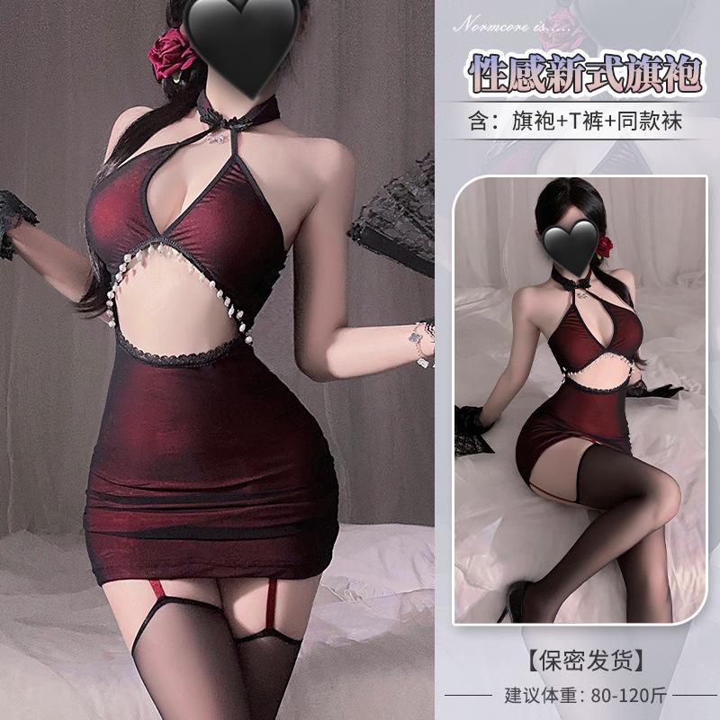 Sex underwear sexy cheongsam pure desire hip skirt qqny temptation free flirting suit woman