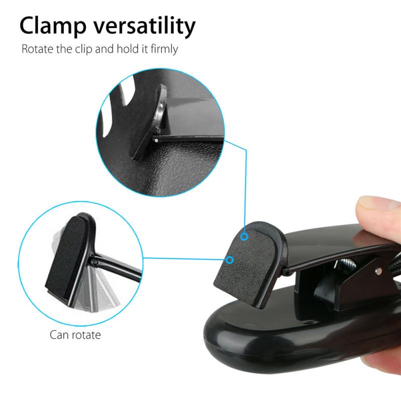 Прикрепляемый светодиодный светильник, 2 шт., универсальная перезаряжаемая лампа для чтения с регулируемой яркостью и регулируемой яркостью