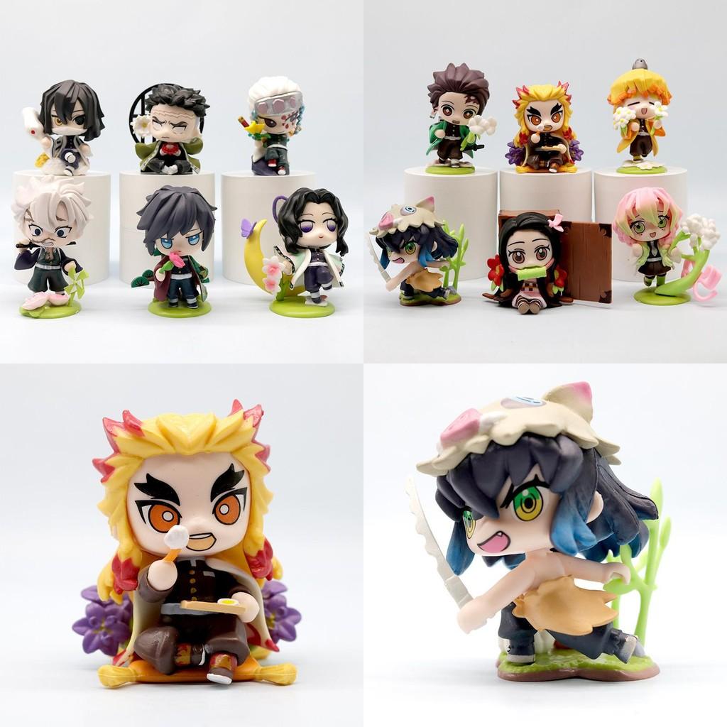 Demon Slayer Pvc Figure Series With Birth Flower Themes For Home Decor And Fans