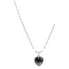 Japan and South Korea ins new product pendant necklace black love titanium steel necklace simple temperament personalized sweater chain accessories