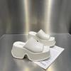 Designer Summers Chunky Women Slippers Fashion Elegant Open Toe Platform Thick Heel Slides Ladies Outdoor Beach Sandalias