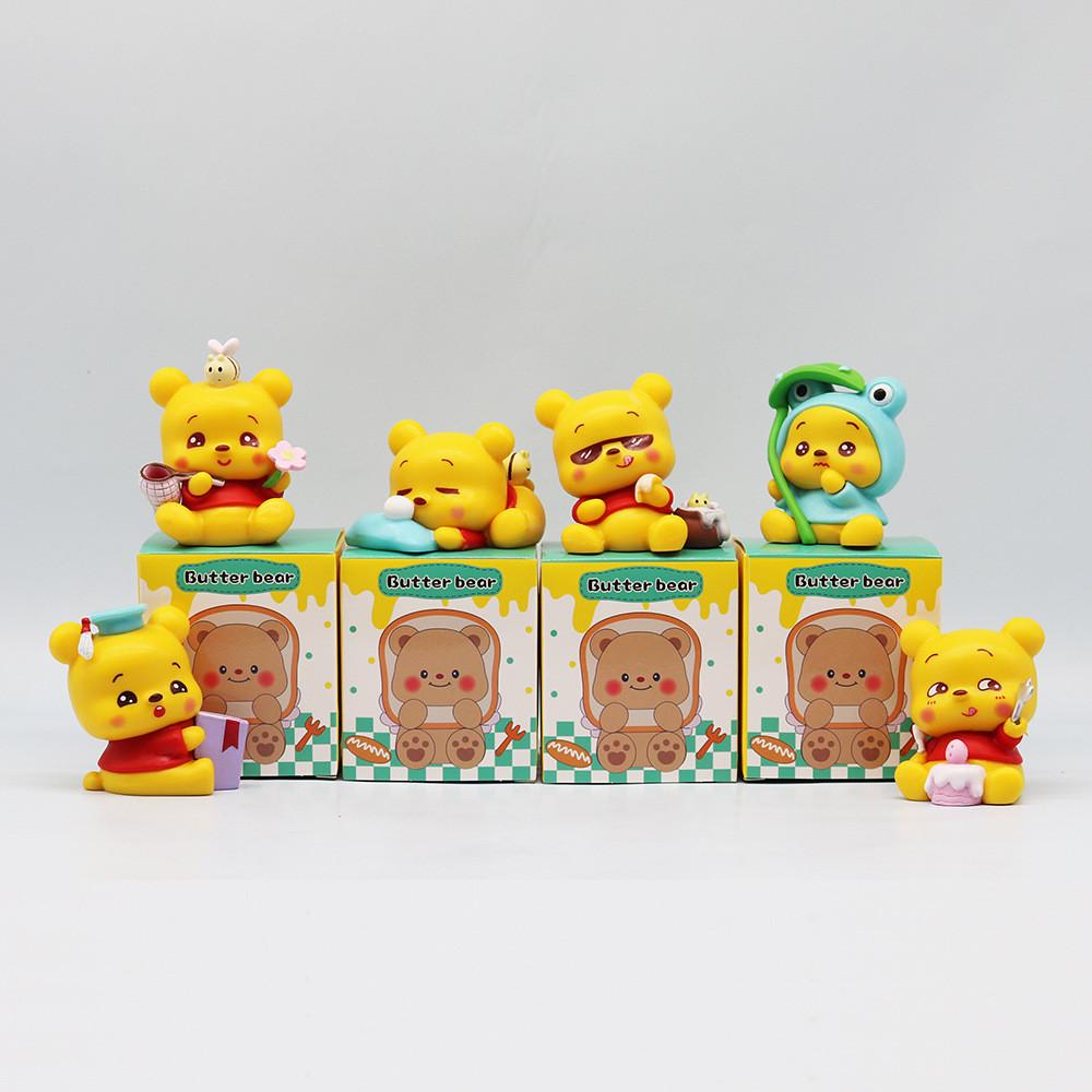Charming Pooh Bear Pvc Figurine Set Perfect Birthday Gift For Kids And Collectors