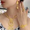 Middle East Dubai Wedding Jewelry Set Famous Style Necklace Earrings Ring Bracelet