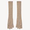 RIDIFI Длинные шерстяные перчатки без пальцев (бежевый)