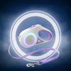 3M/5M Автоматический выдвижной поводок для собаки с фонариком, Светодиодный светящийся ночью поводок для прогулок, Прочный нейлоновый поводок для улицы для собаки