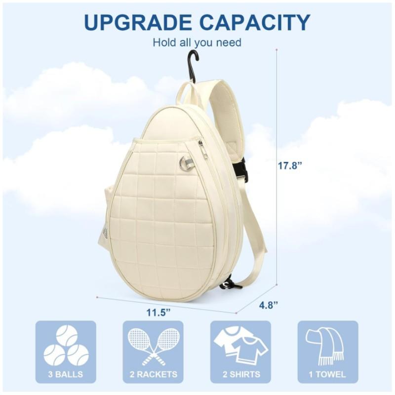 Shoulder Sports Racket Backpack, Large Capacity Travel Multi-compartment Storage Bag with Separate Shoe Compartment