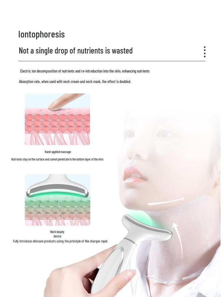 M6 Массажер для шеи с ледяным охлаждением: Устройство против морщин, для лифтинга и укрепления кожи шеи и носогубных складок.