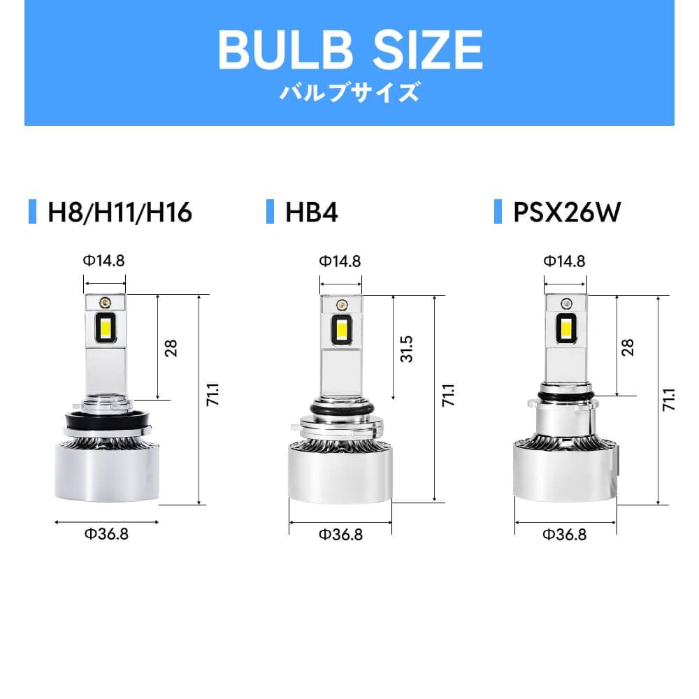 HID Shop H8 H11 H16 противотуманная фара светодиодная ананасовая желтая взрывная лампа 13100 лм 12 В совместимая с инспекцией транспортного средства серии Q 2 шт. 1 комплект