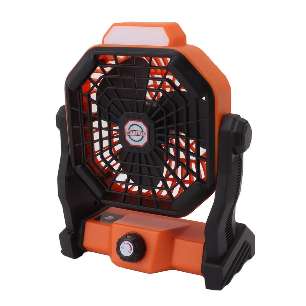 Outdoor Camping Fan with LED Light USB Rechargeable 7800mAh Quiet Adjustable Portable Tent Fan with
