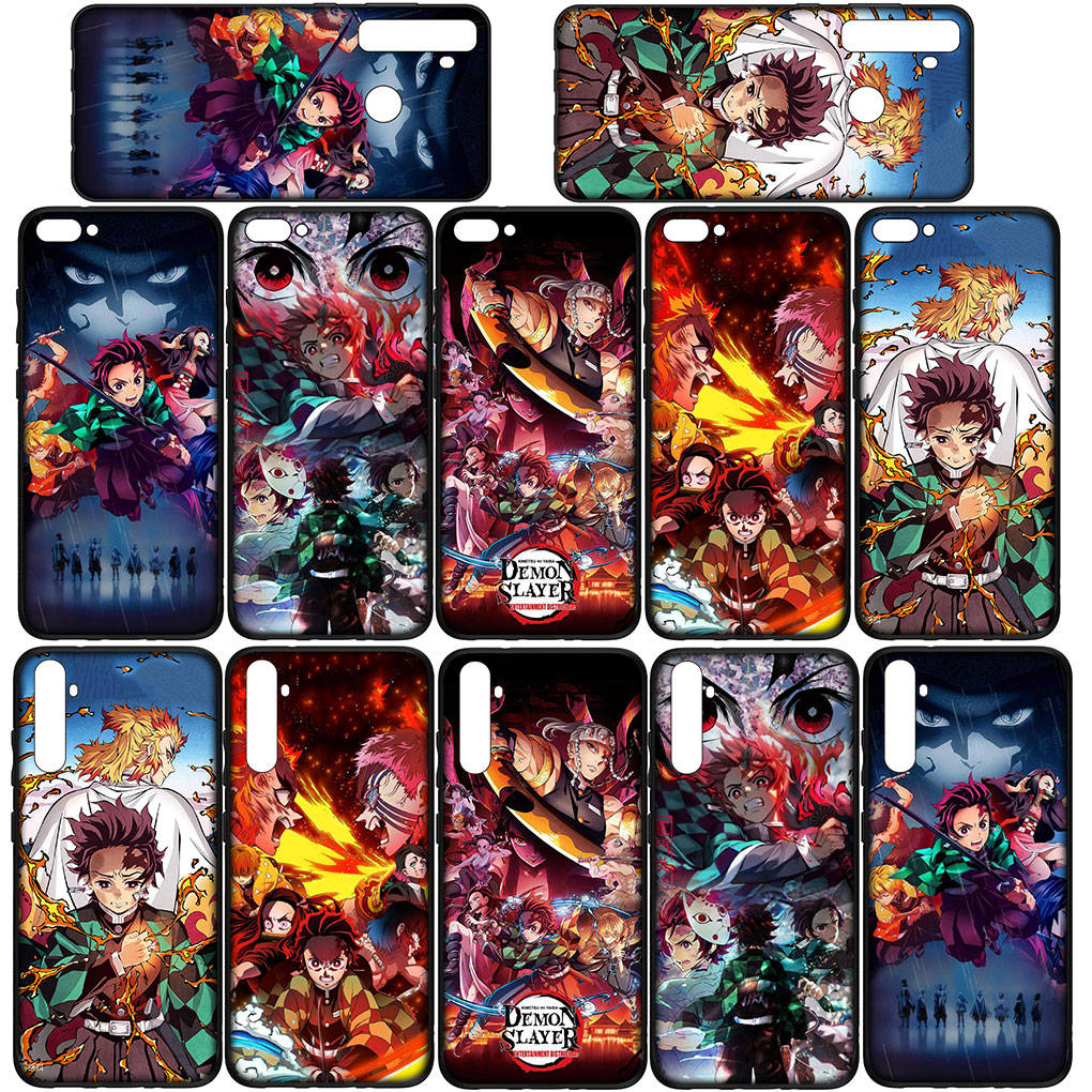 Чехол для Samsung Galaxy S25 S24 S23 iPhone 16 15 Xiaomi Redmi Note 14 13 12 16E X 11 Pro Max OPPO Moto Huawei аниме Kamado Tanjirou Demon Slayer Cover