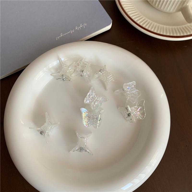 10 шт. маленькие заколки для волос в форме бабочки, прозрачные летние красочные головные уборы с бабочками, аксессуары для волос для девочек