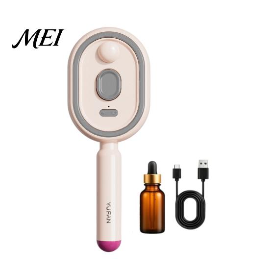 Self-Cleaning Massage Brush 1/2Pcs Electric Spray Air Cushion Brush, USB Rechargeable Misting Scalp Anti-Frizz Steam Comb for Dry Damaged Hair
