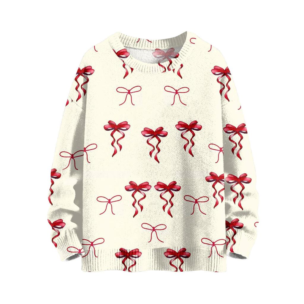 Happy  Sweatshirts For Women Knit Sweater Cute Shirt Fall Crewneck Pullover Tops