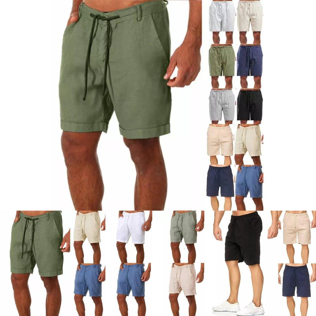 Comfortable Summer Mens Shorts With Moisture-wicking Fabric For Yoga And Fitness