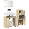 VidaXL 3-piece Bathroom Furniture Set Sonoma Oak, Bathroom Cabinet, Toilet Storage Cabinet, 3324973