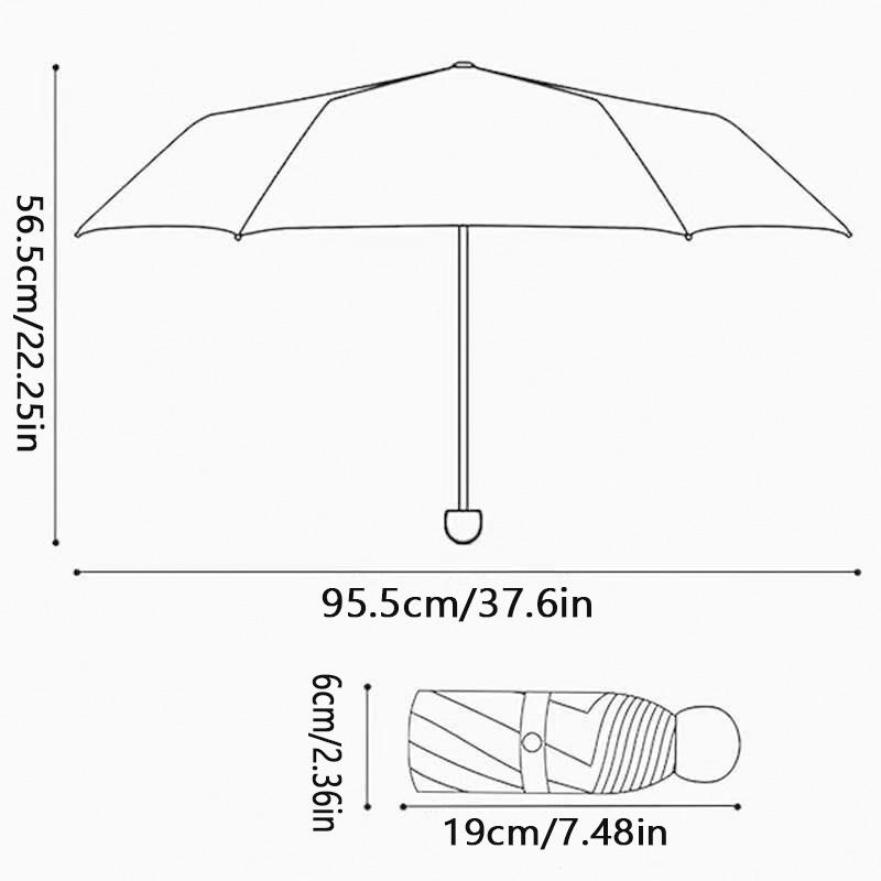 Tottenham Hotspur Pattern Printed Mini 5 Folds 8 Ribs Compact Umbrella Windproof Waterproof Lightweight Portable Folding