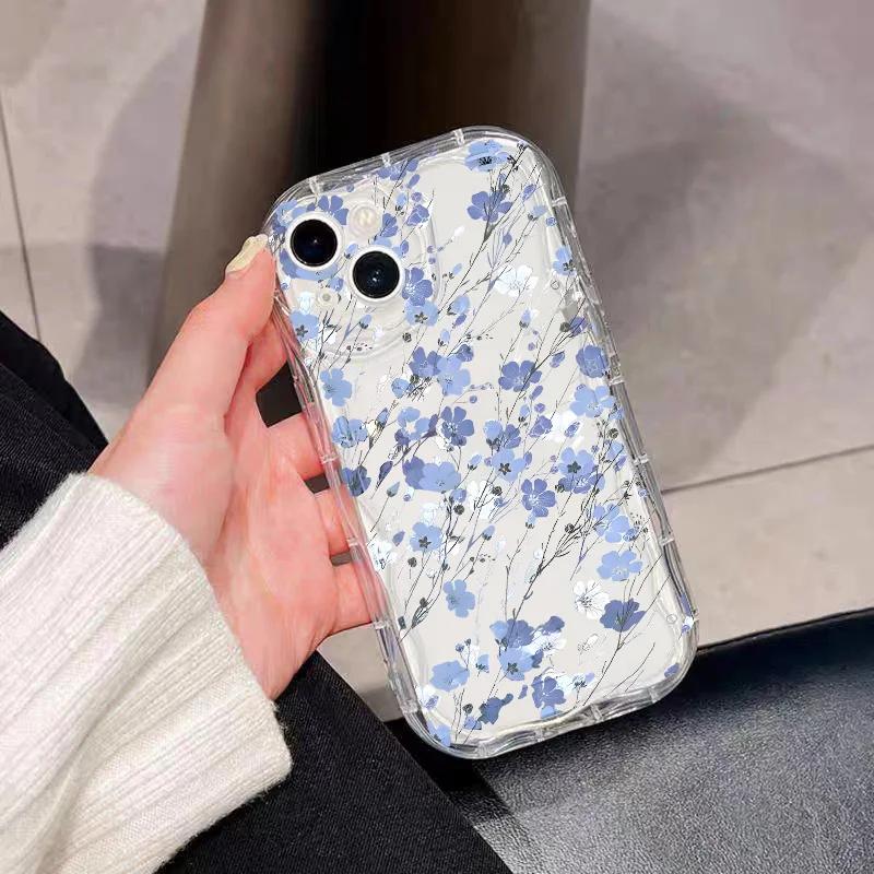 Чехол Daisy Cherry для Samsung Galaxy A56 A55 5G A15 A54 A16 A35 A14 A26 A36 S25 S24 Ultra S22 S21 Plus S23 FE с волнистым краем