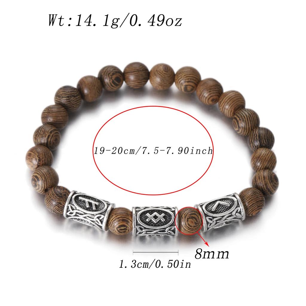Браслет мужской Викинг Руны Норвегии Камень 8 мм Натуральный Нефрит Содалит Бирюза Бусины Лавы Украшения Браслеты Мужские Pulseras