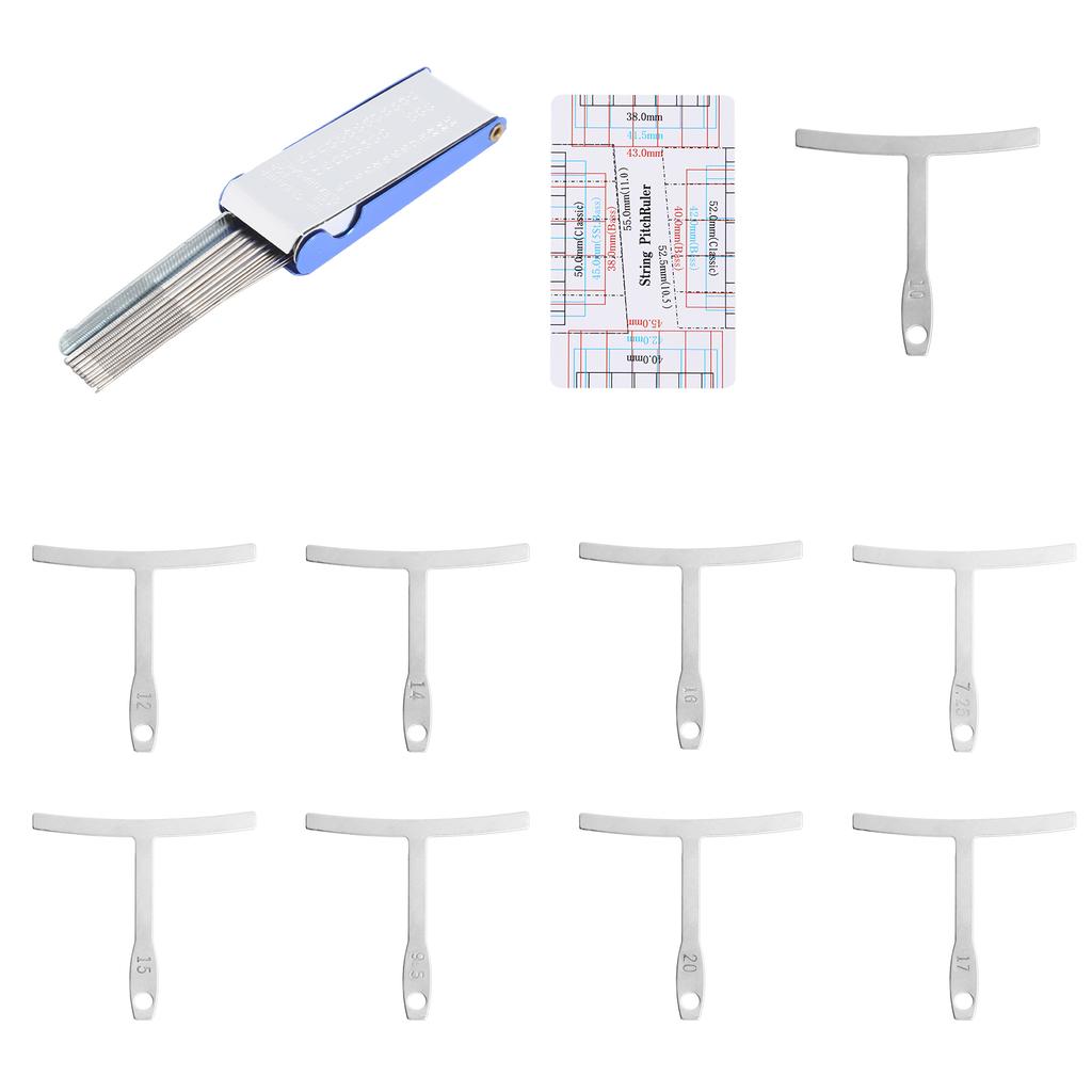Luthier Tools Radius Gauge String Gauge Ruler Measuring Tool for Guitar Bass Repairing Maintenance