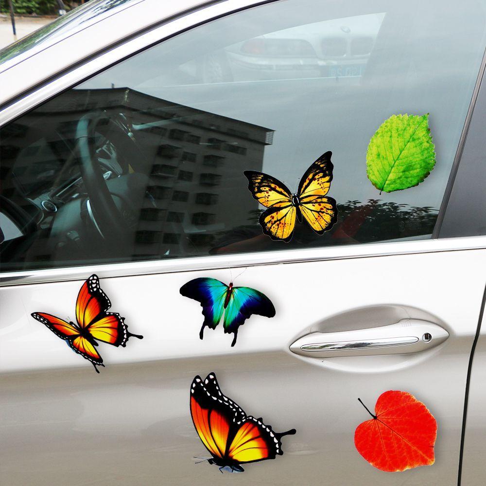 Colorful Automotive Butterfly Simulation Car Stickers Decals Auto Exterior Decors Scratch Sticker