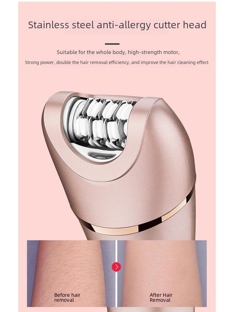 Женский электрический водосмываемый эпилятор и бритва, универсальное устройство 2 в 1 для домашнего использования