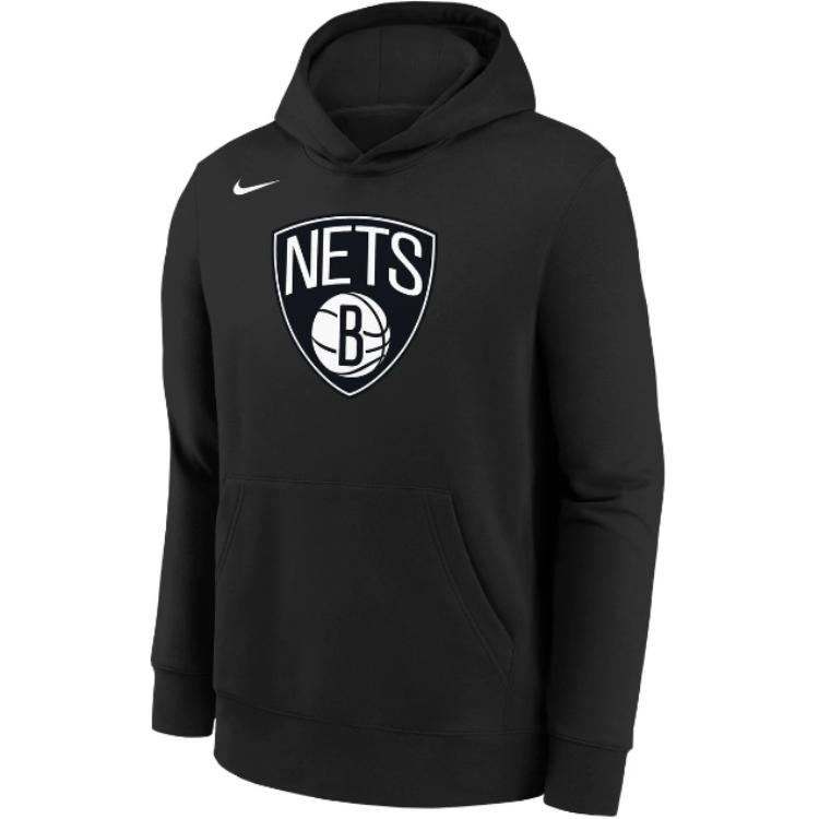 Nike Толстовка с капюшоном X NBA Collaboration Brooklyn Nets Casual Loose Pullover Hooded Kids Hoodies Black 3Z2B7FFPQ-NYN