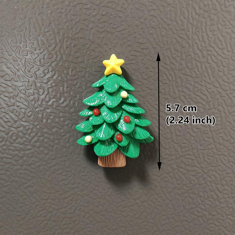 Смола Санта-Клаус Снеговик Рождественская елка Магнит на холодильник Домашний декор Холодильник Рождественское украшение Наклейка Подарок Кухня