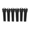 6Pcs Bridge Pins Pegs Set Acoustic Guitar Replacement Parts Accessories Ebony GL62A