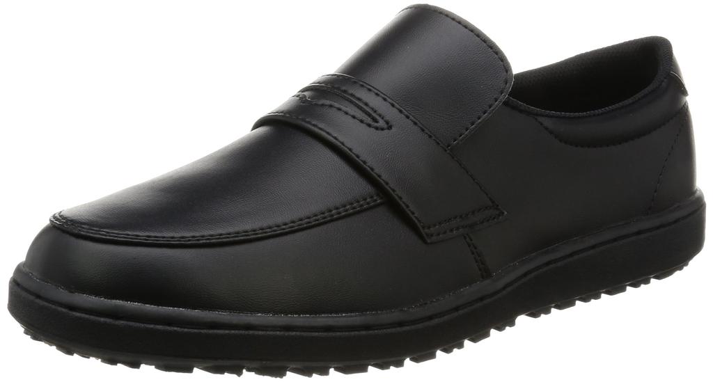 Туфли-лоферы унисекс с высоким хватом H230D черные [Midori Anzen] 27,0 см