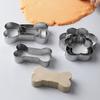 Dog Cookie Cutter Set with PVC Top Dog Bone & Paw Print Cookie Cutters Cute Animal Biscuit Cutter Pet Treat Mold