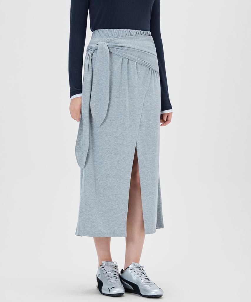 MIXXO Эластичная длинная юбка с завязками-лентами_Miwwmg40Ms