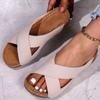 Женские сандалии с открытым носком, босоножки на танкетке, летняя обувь на платформе, женские сандалии на каблуке, элегантные шлепанцы, летняя обувь