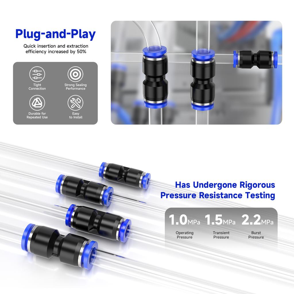 1/10/50pcs PK Pneumatic Connector Plastic 5-way Variable Diameter Water Pipe Connector Quick-plug Air Distributor 4/6/8/10/12mm