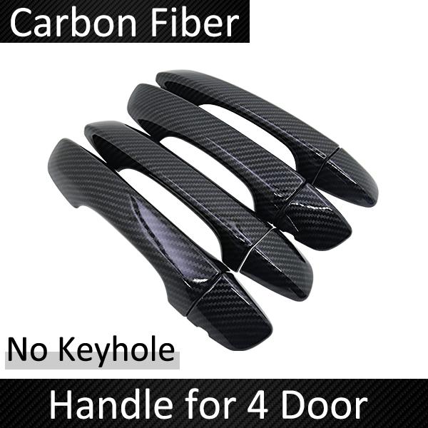 Carbon Fiber Door Handle Cover Trim for Volkswagen VW Virtus 2018 Car Protective Accessories Gadget Styling